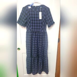Plaid Blue Dress